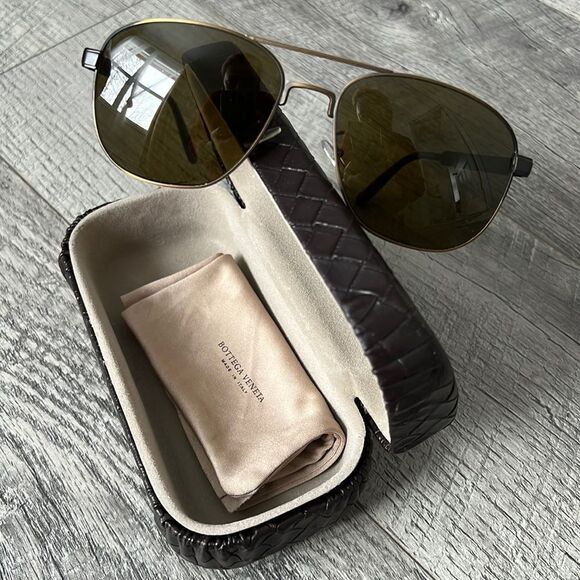 Bottega Veneta Italy brown unisex sunglasses ? titanium 145 main image 9